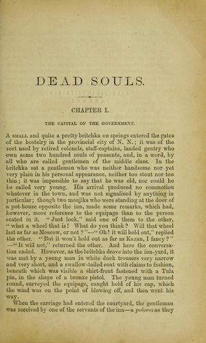 Nikolai Vasilievich Gogol: Dead souls (1915, Frederick A. Stokes Co.)