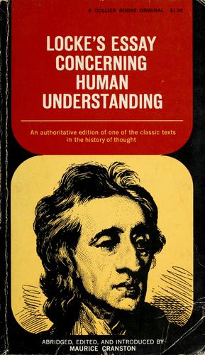 John Locke: An essay concerning human understanding. (1965, Collier Books)