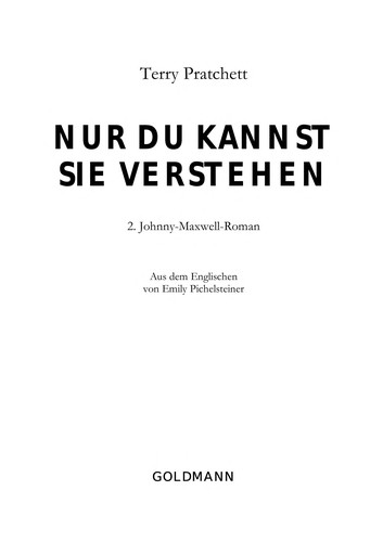 Terry Pratchett: Nur du kannst sie verstehen (German language, 1995, Bertelsmann)