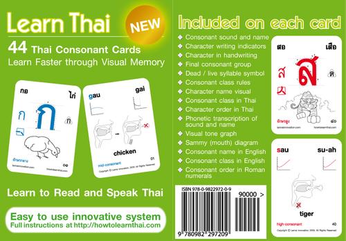 Lanna Innovation Co., Ltd: Learn Thai 44 Thai Consonant Cards (2009, Lanna Innovation Co., Ltd.)