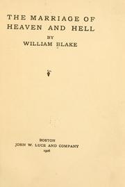 William Blake: The marriage of heaven and hell (1906, J. W. Luce and company)