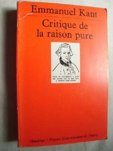 Immanuel Kant: Critique de la raison pure (French language)