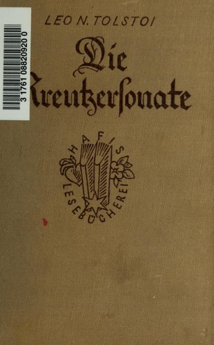 Die Kreutzersonate (German language, 1920, H. Fikentscher)