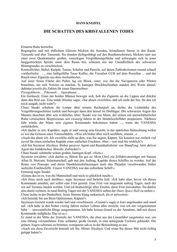 Hanns Kneifel: Die Schatten des kristallenen Todes (German language, 1996, Heyne)