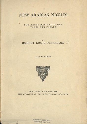 Robert Louis Stevenson: New Arabian nights (1904, Co-operative Publication Society)