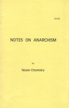 Noam Chomsky: Notes on anarchism (2016)