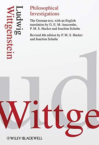 Ludwig Wittgenstein: Philosophical Investigations (Hardcover, 2009, Wiley-Blackwell)
