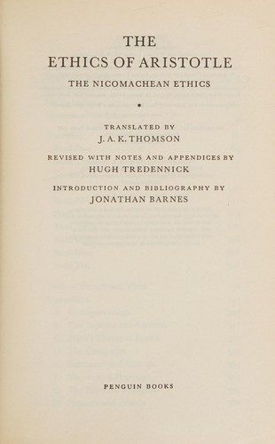 Αριστοτέλης: The ethics of Aristotle (1976, Penguin, Penguin Books)