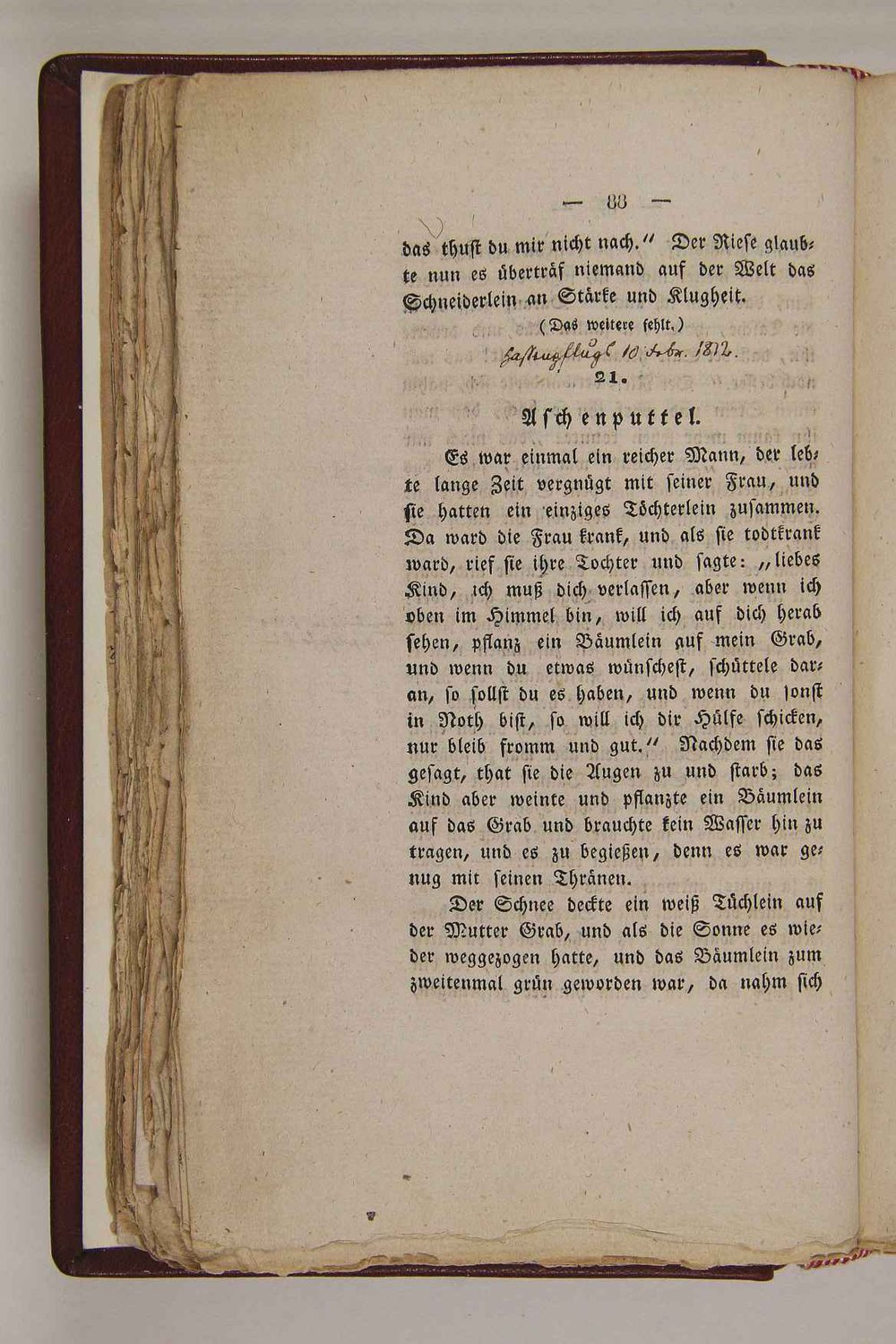 Brothers Grimm: Aschenputtel (German language, 1812)