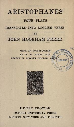 Aristophanes: Four plays (1907, Oxford University Press)