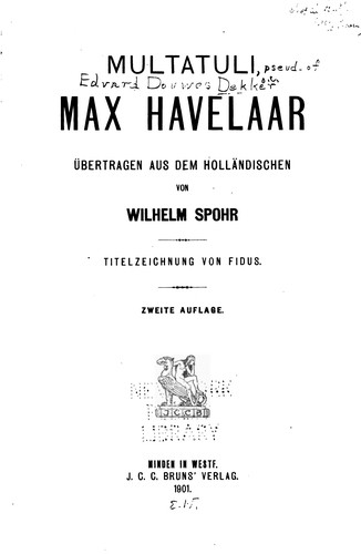 Multatuli: Max Havelaar (1901, Bruns)