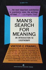 Viktor E. Frankl: Man's Search for Meaning (Paperback, 1968, Washington Square Press)