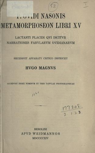 Publius Ovidius Naso: Metamorphoseon Libri XV (1914, Weidmann)