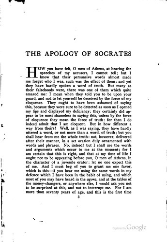 The Apology, Phaedo, and Crito of Plato (1909, Collier)