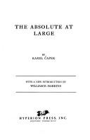 Karel Čapek: The absolute at large. (1974, Hyperion Press)