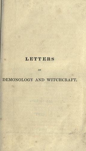 Sir Walter Scott: Letters on demonology and witchcraft. (1840, J. Murray and T. Tegg)