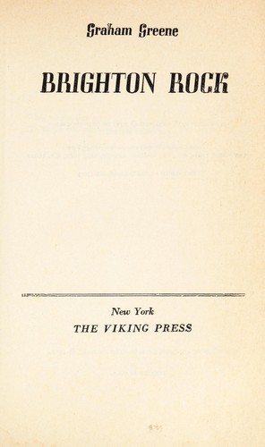 Graham Greene: Brighton Rock (Paperback, 1956, Penguin (Non-Classics))