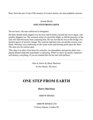 Harry Harrison: One Step from Earth (Paperback, 1985, Tor Books)