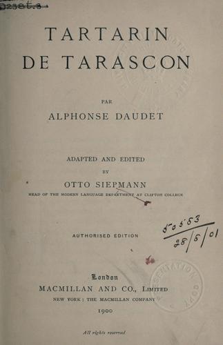 Alphonse Daudet: Tartarin de Tarascon (1900, Macmillan)