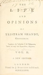 Laurence Sterne: The life and opinions of Tristram Shandy, gentleman. (1777, J. Dodsley)