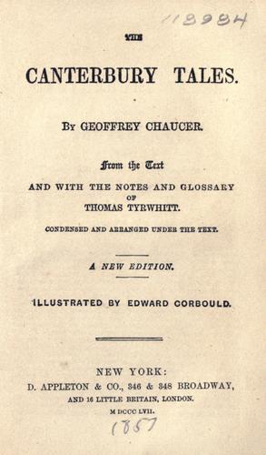 Geoffrey Chaucer: The Canterbury tales (1857, D. Appleton)