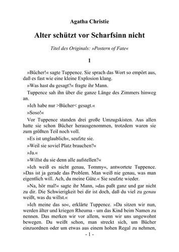 Agatha Christie: Alter schützt vor Scharfsinn nicht (German language, 2005, Fischer-Taschenbuch-Verl.)