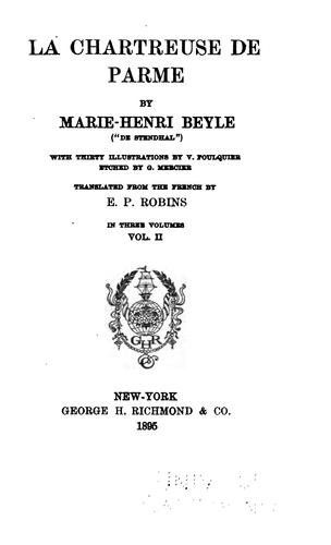Stendhal: La chartreuse de Parme (1895, G. H. Richmond & co.)