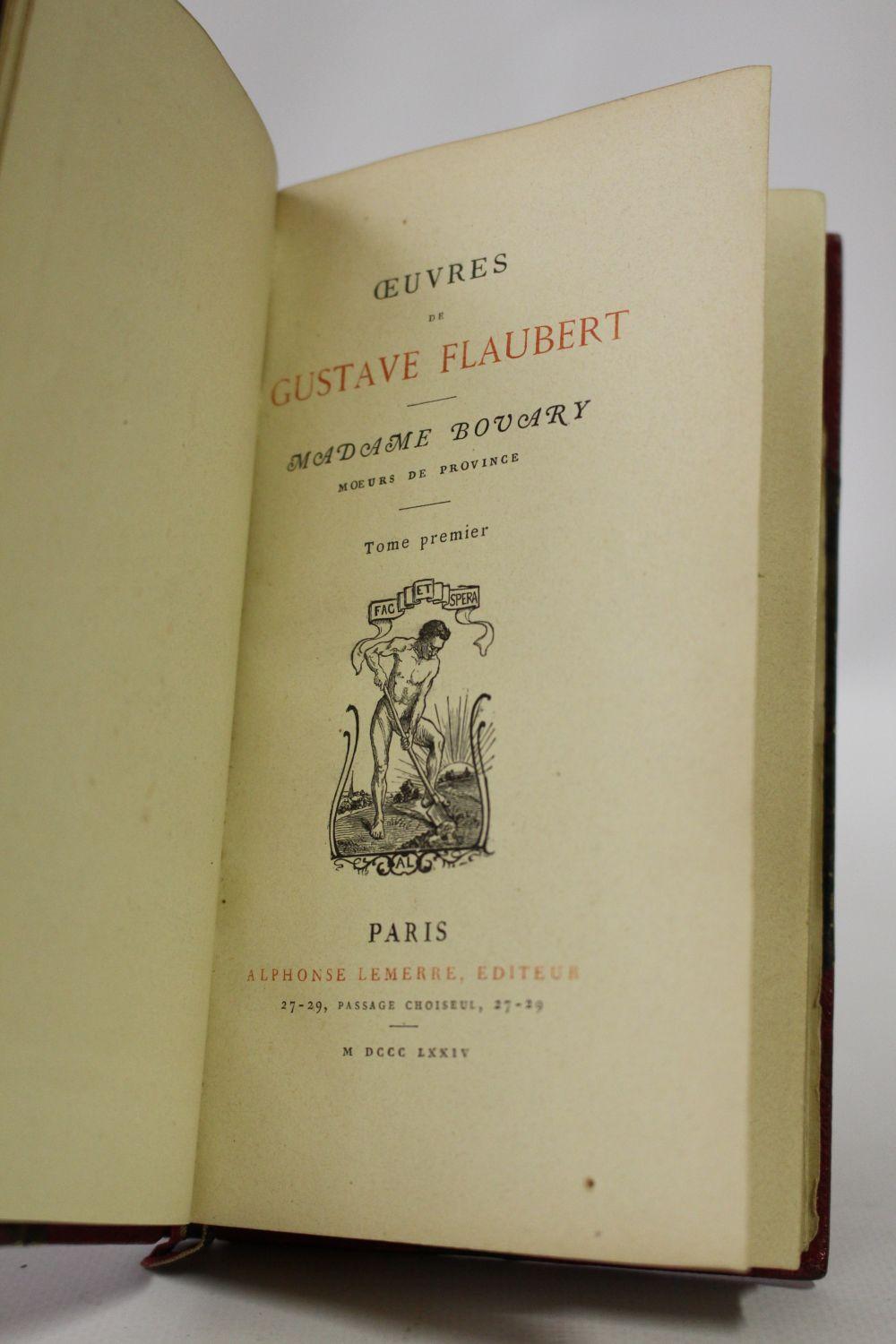 Gustave Flaubert: Madame Bovary Tome premier (French language, Librairie Alphonse Lemerre)