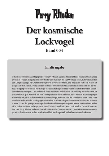 Der kosmische Lockvogel (German language, 1981, Moewig)