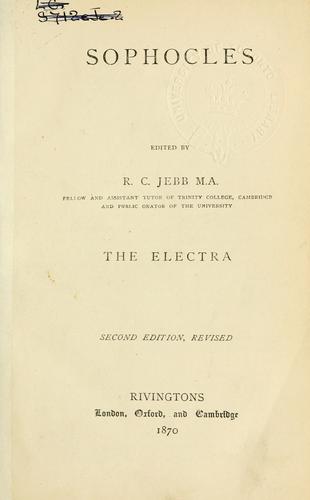 Sophocles: Electra (1870, Rivingtons)