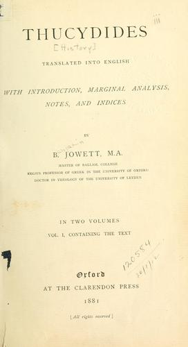 Thucydides: Thucydides (1881, Clarendon Press)