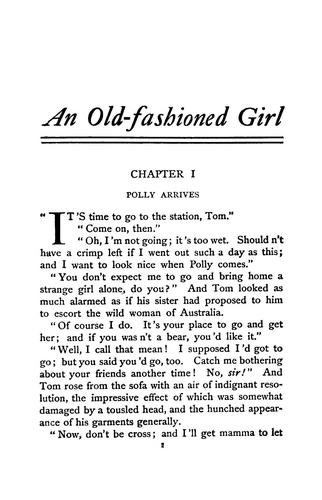 Louisa May Alcott: An old-fashioned girl (1911, grosset dunlap)