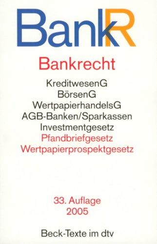 Germany: Bankrecht (German language, 1995, Deutscher Taschenbuch Verlag, C.H. Beck)