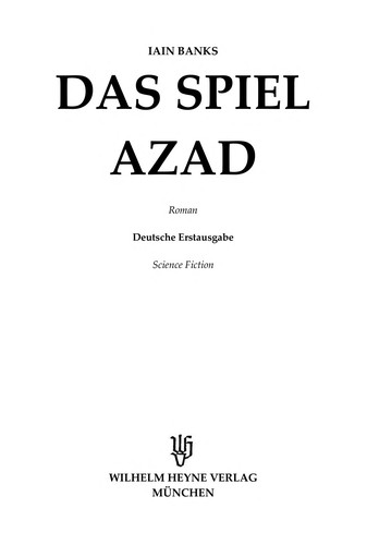 Iain Banks: Das Spiel Azad (German language, 1990, Heyne)