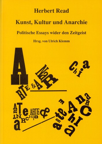 Herbert Edward Read: Kunst, Kultur und Anarchie (Paperback, German language, 1991, Trotzdem Verlag)