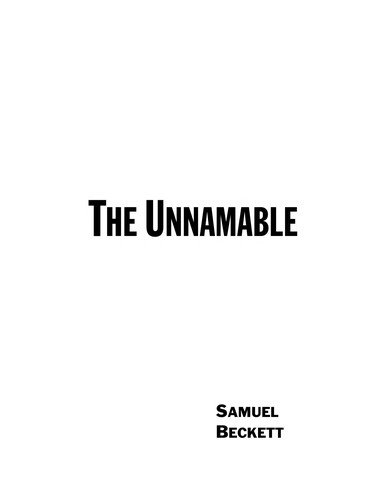 Unnamable (1978, Grove Press)