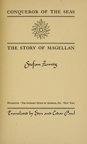 Stefan Zweig: Conqueror of the seas (1938, The Viking press)