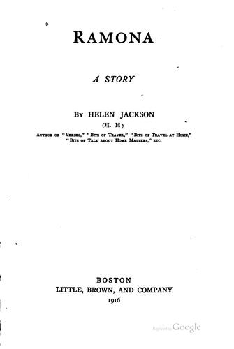 Helen Hunt Jackson: Ramona (1916, Little, Brown)